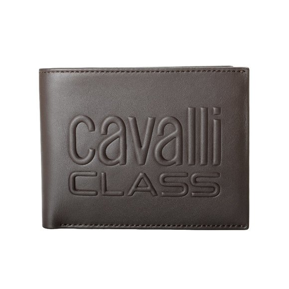 Cavalli Class Men's "Downtown" Chocolate Brown Leather Bifold Wallet - Picture 1 of 5